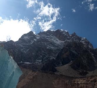 米堆冰川,后面不知道什么山