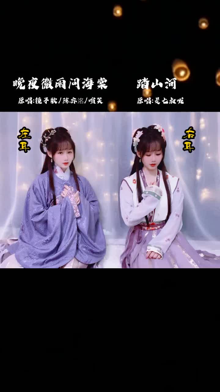 来来来，快拿出你的耳机听馒头和馍馍打架啦！#翻唱#晚夜微雨问海棠 #踏山河